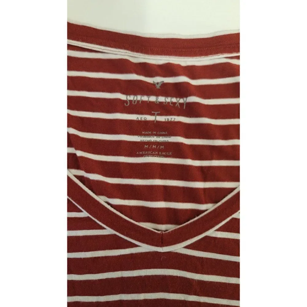 American Eagle Oversized Soft & Sexy Striped Tee